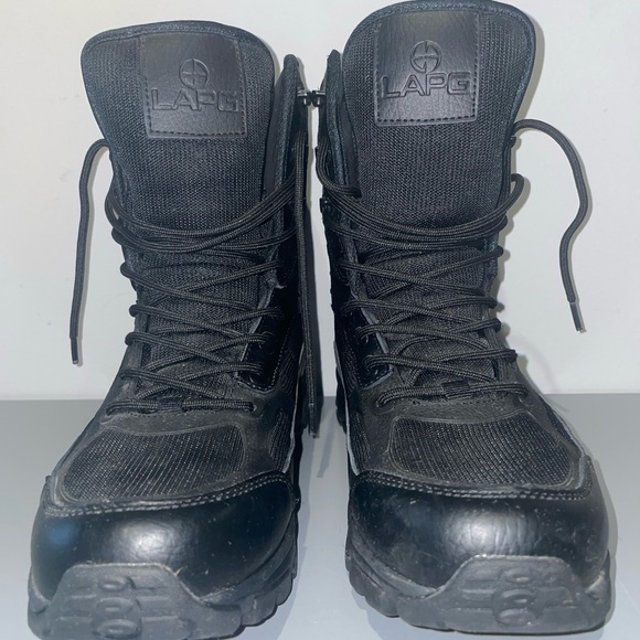 MENS LAPG TAC ATHLETE 7” BOOTS SIZE 8 BLACK - Excellent Condition - Picture 1 of 10